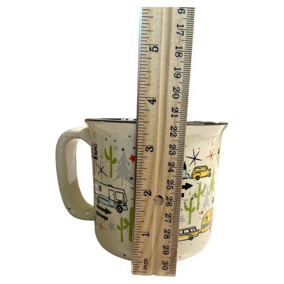 Camp Casual 2 Piece Mugs Wanderlust White Coffee Tea Camping Retro RV Gas Pump - Picture 7 of 12